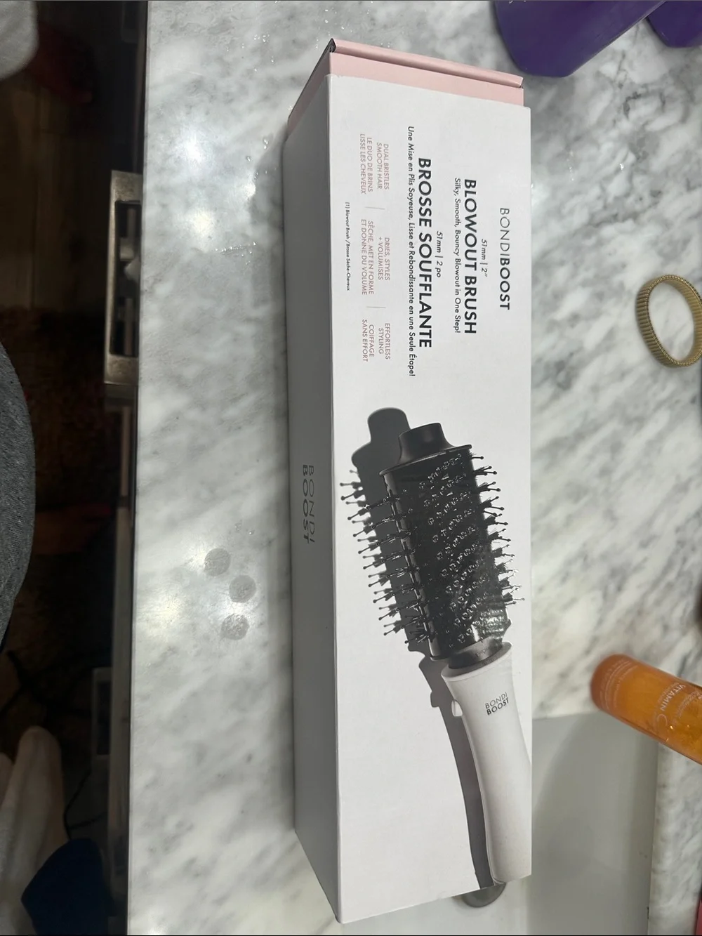 BondiBoost Blowout Brush — White Volumizing Hot Air Brush
